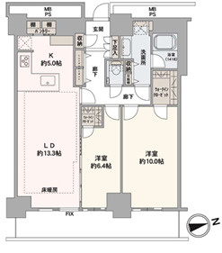 W comfort Towers WESTの間取り