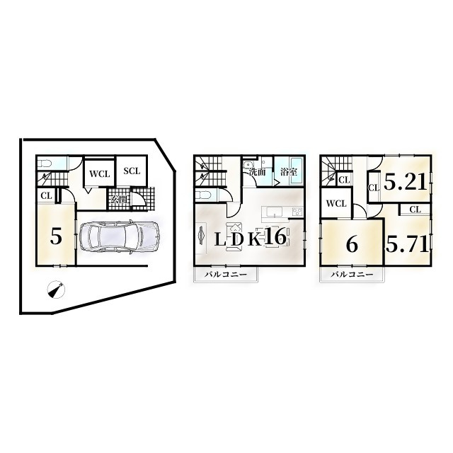 滝ノ町１丁目Ⅲ期の間取り