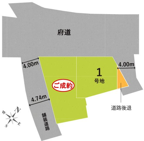 滝ノ町１丁目Ⅲ期の区画図