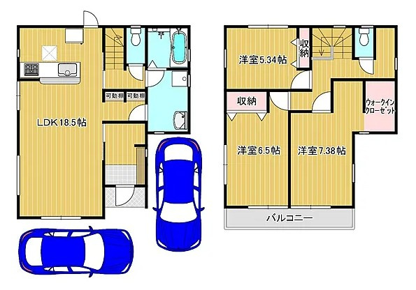 堺市東区大美野　7期　新築一戸建ての間取り