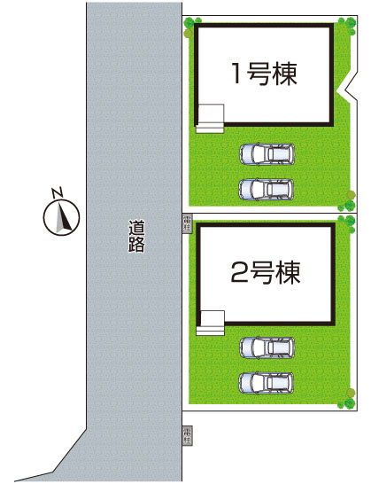 岩出市中島　第２期　新築一戸建ての区画図