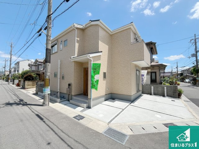 宇治市伊勢田町南遊田　新築一戸建ての外観|お客様に長く安心して住んでいだだける事にこだわった家づくり！住んでからのアフターサービスにもしっかりと取り組んでいます！