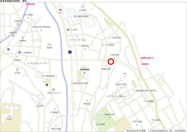 戸建　飛騨市神岡町東町　250万の地図