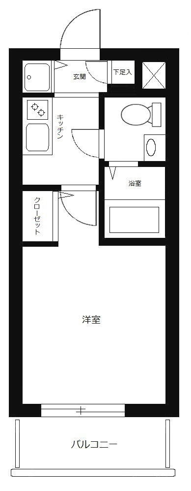 スカイコート本郷東大前第３の間取り|1K