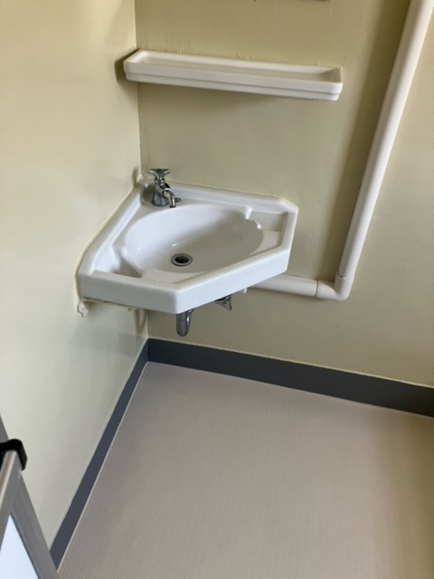 兵庫県公社　川西松ケ丘（１）１号棟の洗面所|広い洗面スペース