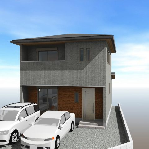 高知市瀬戸南町1丁目-建築条件付き-売土地の完成予想図|外観の完成予想図です