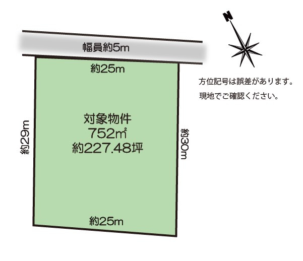 浅間ハイランドパークほぼ真四角でプランニングしやすい土地の土地図