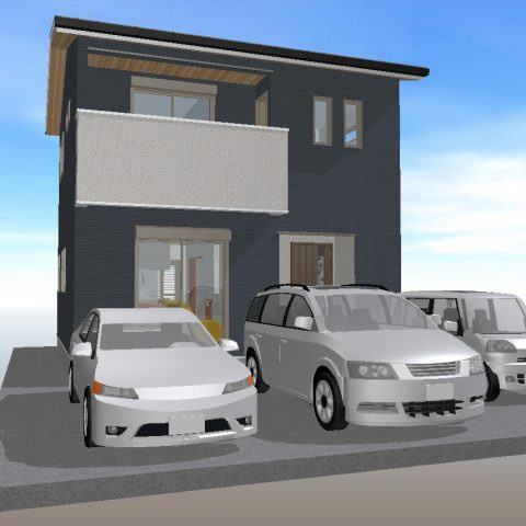 高知市瀬戸南町1丁目-建築条件付き-売土地の完成予想図|外観の完成予想図です