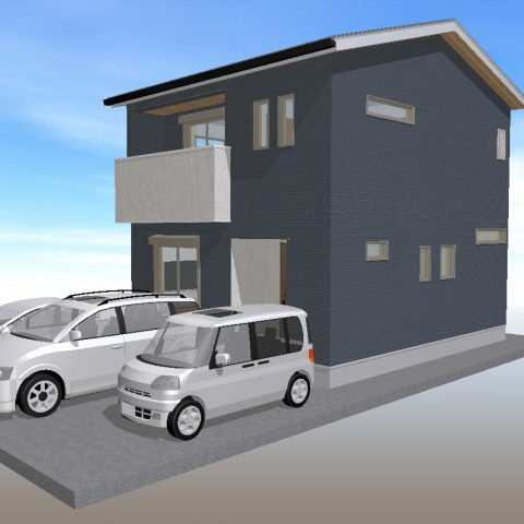 高知市瀬戸南町1丁目-建築条件付き-売土地の完成予想図|外観の完成予想図です