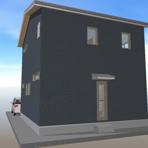 高知市瀬戸南町1丁目-建築条件付き-売土地の完成予想図|外観の完成予想図です