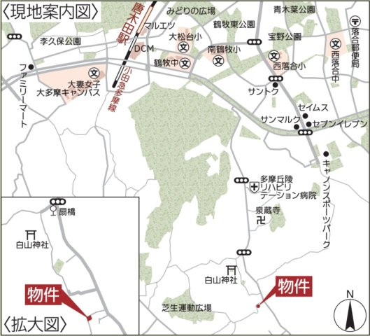 町田市下小山田町　新築１棟の地図