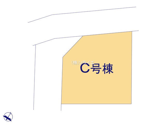 入間市上藤沢モデルC号棟の区画図