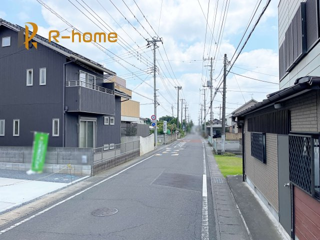 水戸市姫子1期　新築戸建て　1号棟の前面道路含む現地写真|堂々！建物完成♪実際のお部屋をご見学可能です♪
ご見学が一番の資料！お気軽にお問い合わせ下さい♪