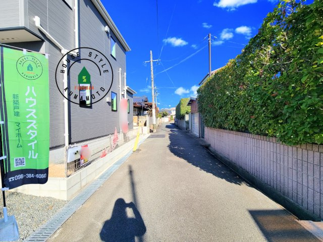 熊本市中央区出水6丁目第3-2棟（2号棟）の前面道路含む現地写真|前面道路です。