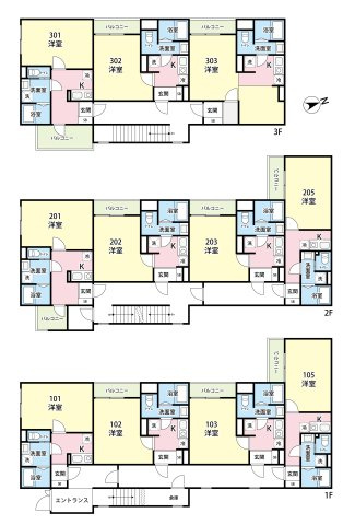 西糀谷３　一棟収益の間取り|現況建物間取り図