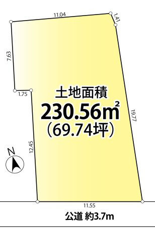 西糀谷３　一棟収益の区画図|区画図