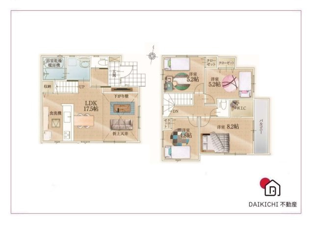 【間取り】 | 白岡市白岡11期　Erde  新築戸建　全5棟　5号棟 | 5号棟