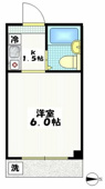 ２階東向き　洋室６帖