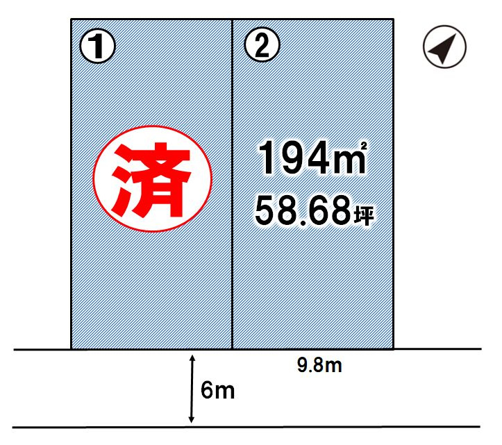 《分譲地》小山市間々田　全2区画の土地図