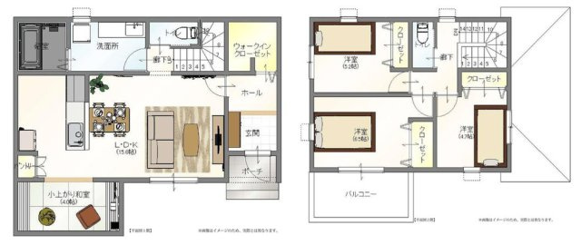 高松市小村町の新築一戸建の間取り