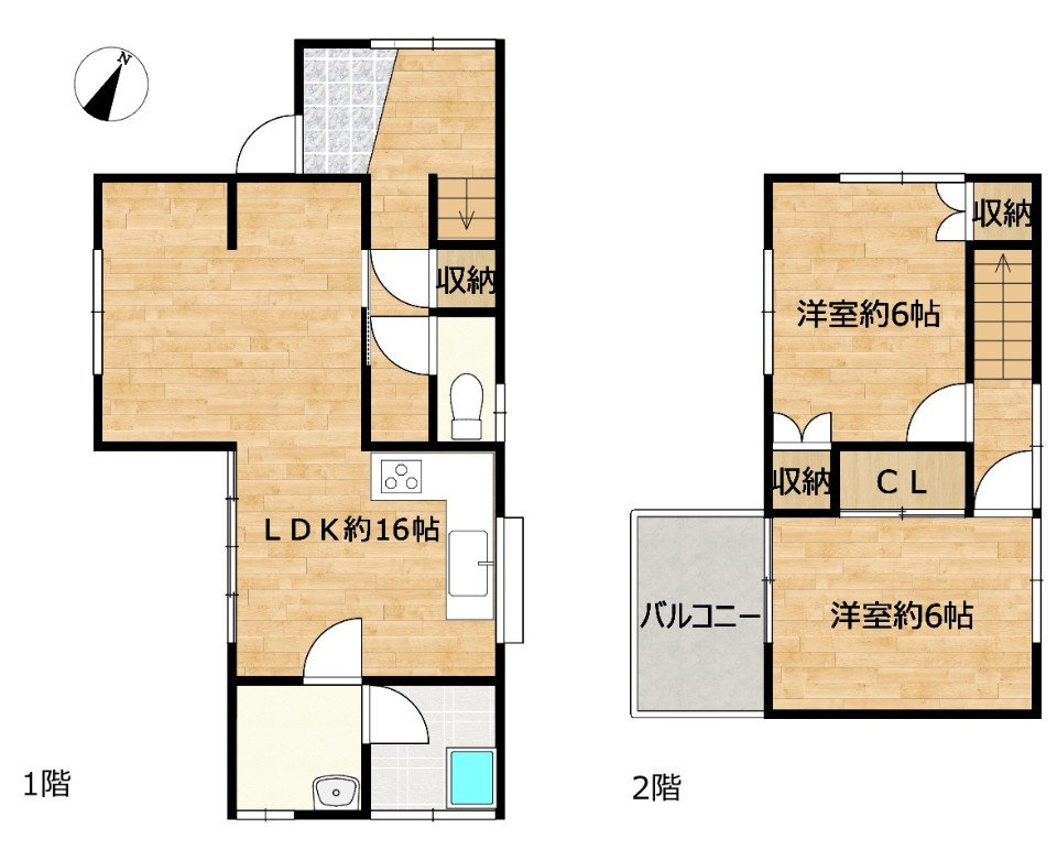富士市宮島　中古戸建　全１棟　１号棟の間取り
