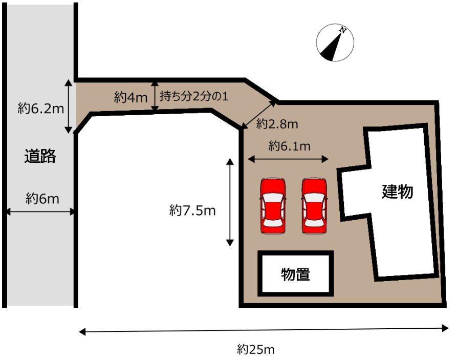 富士市宮島　中古戸建　全１棟　１号棟の区画図