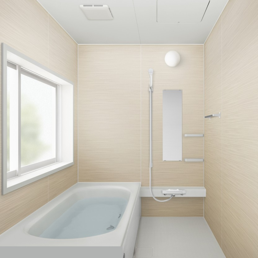 富士市宮島　中古戸建R　の浴室|新品交換、明るいお風呂です