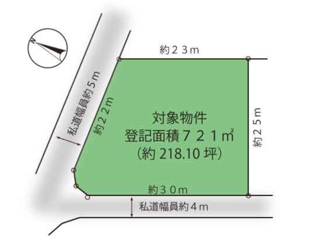 浅間ハイランドパーク角地2面道路で多彩なプランニングの土地図
