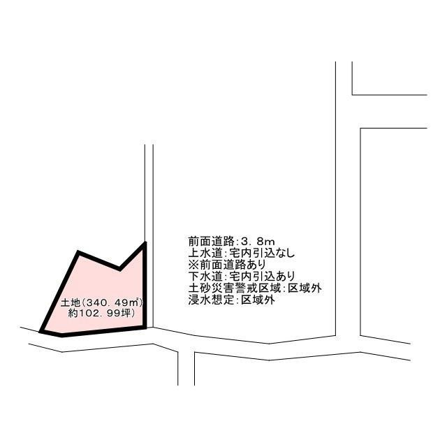 綾部市神宮寺町土地の土地図