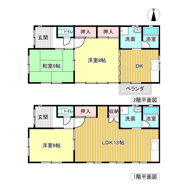 浜松市中央区中島１丁目の一棟アパートの間取り