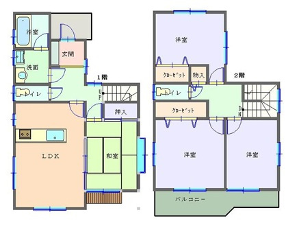 深谷市上柴町東2丁目　中古戸建の間取り