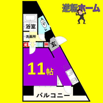 リエス東別院　名古屋市賃貸　仲介手数料無料の間取り