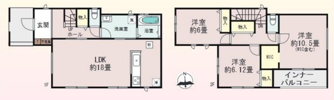 【間取り】 | 高崎市並榎町6期　1号棟