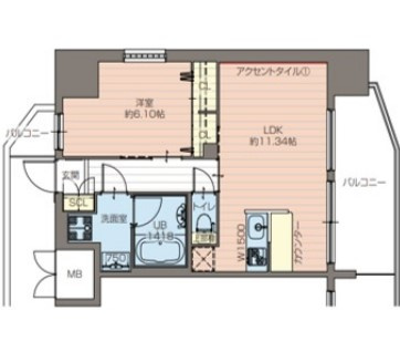 プレジオ都島ASIAN の間取り