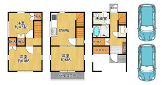 【間取り】 | 門真市月出町　戸建