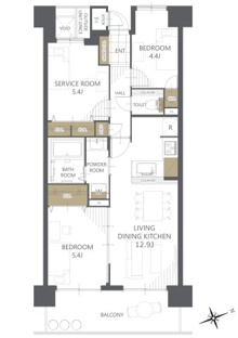 【間取り】ライオンズマンション千里丘ガーデンシティ 