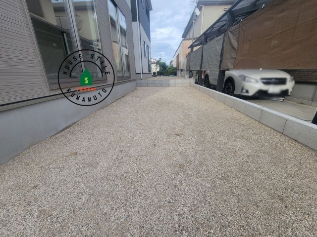 合志市幾久富第6-2棟（1号棟）の庭|お庭で自由な時間を過ごせます。