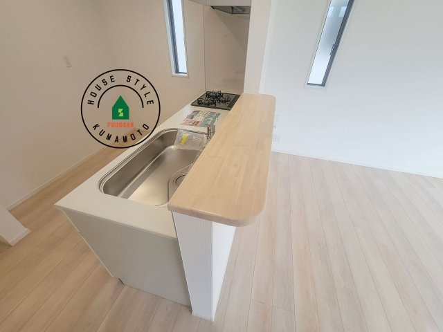 合志市幾久富第6-2棟（1号棟）のダイニング|ダイニングとリビングのメリハリが付けやすい空間設計になっています。