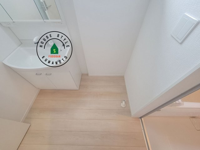 合志市幾久富第6-2棟（1号棟）のランドリースペース|ランドリースペースは広さもたっぷり。