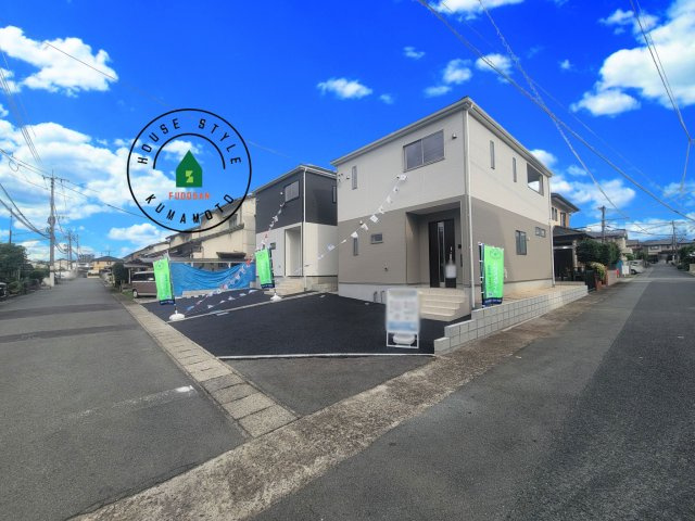 合志市幾久富第6-2棟（1号棟）の前面道路含む現地写真|見学の時間などお気軽にお問い合わせ下さい。