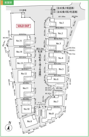 全16棟/横浜市鶴見区馬場5丁目 新築戸建て【仲介手数料無料】の区画図