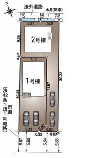 【区画図】 | クレイドルガーデン柳井市天神第1　二号地