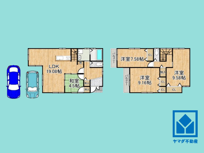 伏見区久我石原町の間取り|図面と現況が異なる場合は現況を優先いたします。