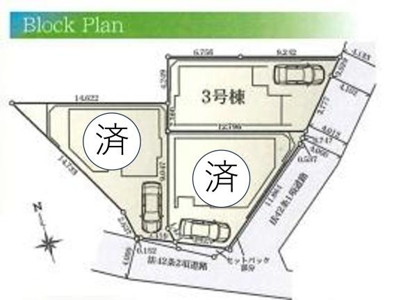 横浜市神奈川区西寺尾３丁目の新築一戸建の区画図|全3区画の3号棟になります。