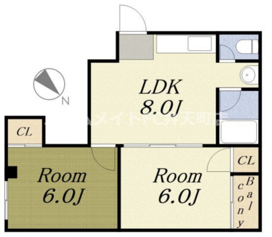 【間取り】 | ボンジュール磯路