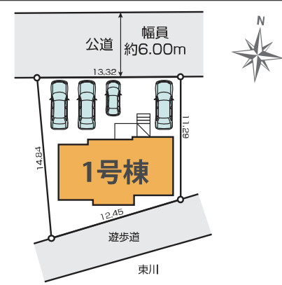 【仲介手数料無料】所沢市小手指元町５期全１棟　所沢の新築住宅なら西武ハウジングの区画図