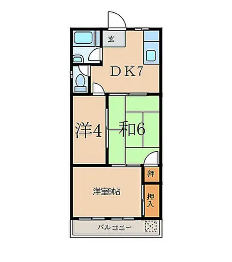 名古屋市北区清水3丁目　収益マンションの間取り