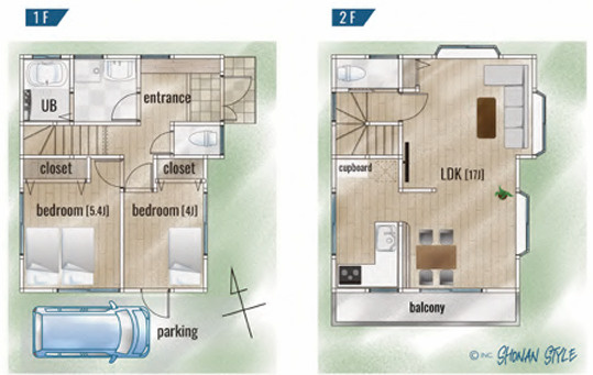 茅ケ崎市東海岸南4丁目　中古戸建の間取り