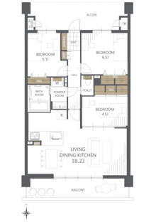 【間取り】ライオンズマンション鴻池新田 