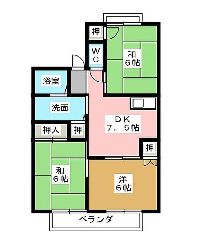 名古屋市港区春田野1丁目　収益マンションの間取り